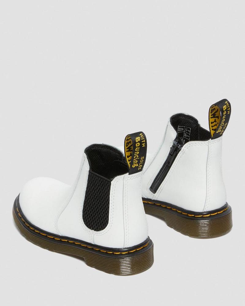 Dr Martens Toddler 2976 Leren Laarsjes Kinderen Wit | NL 152JPQ